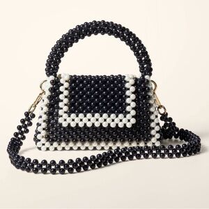 NWT Kate Spade x Target Black and White Beaded Bag